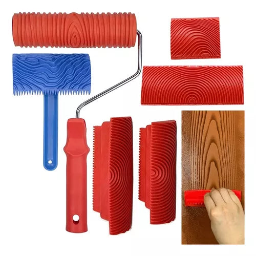 SET 6 PZAS VETEADORES EFECTO MADERA